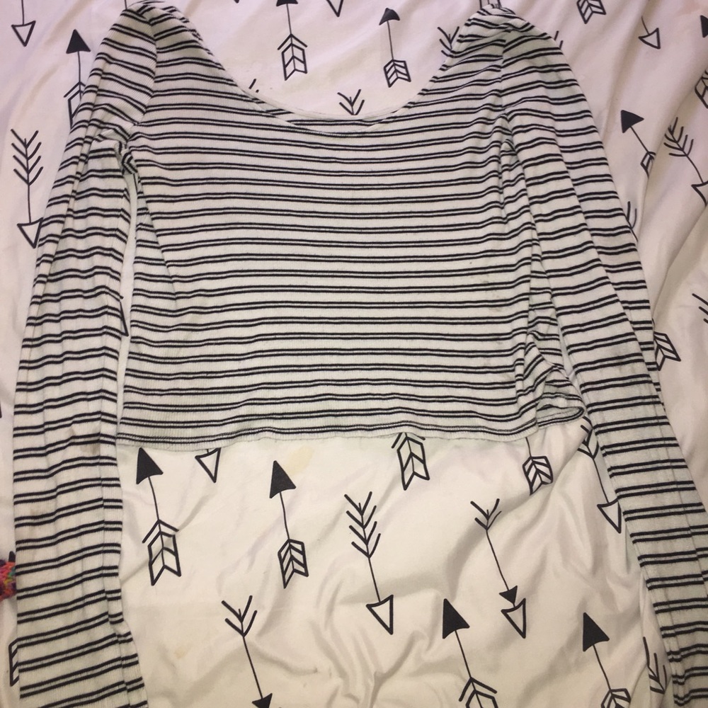 forever 21 zebra stripped crop-top